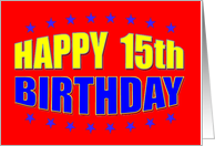 Happy 15th Recovery Birthday card