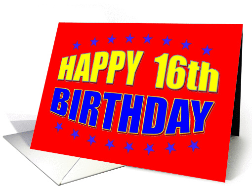 Happy 16th Recovery Birthday card (970711)