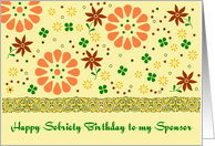 Happy Sobriety Birthday To my Sponsor card