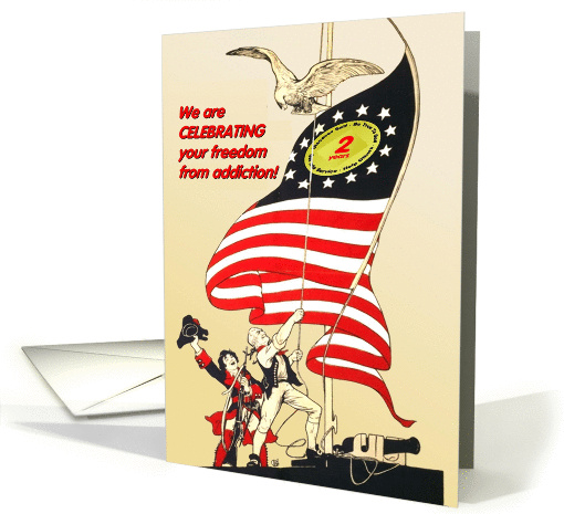 2 YEARS, Congratulations on your freedom, Eagle card (972263)
