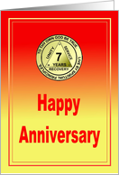 7 Year, Medallion Happy Anniversary card