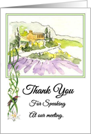 Thank You For Speaking card