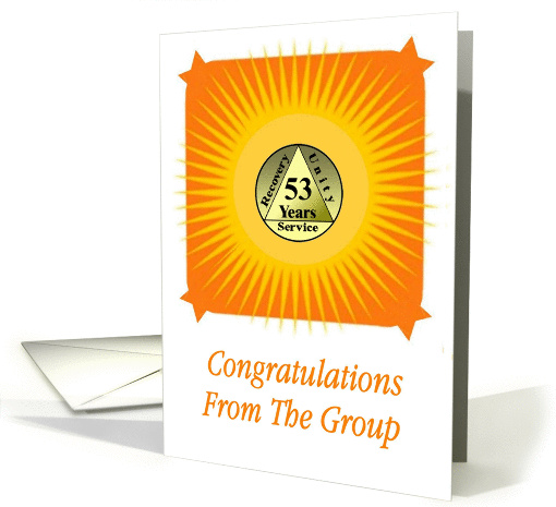 53 YEARS. Congratulations From The Group card (975673)