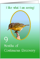 9 MONTHS, I like what I am seeing! Continuous Recovery, card