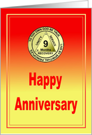 9 MONTHS, Medallion Happy Anniversary card
