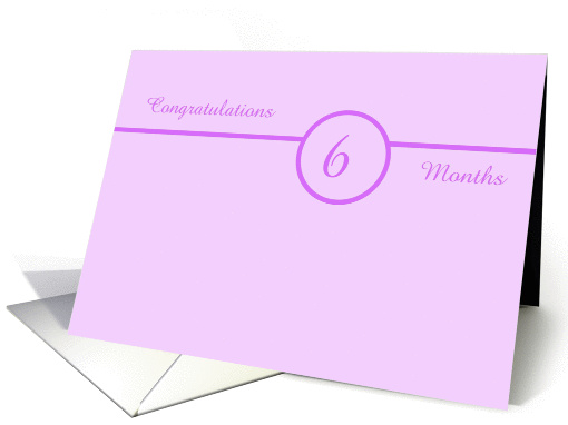 Congratulations 6 months. A simple card in lavender and... (977809)