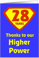 28 Years Thanks to our Higher Power card