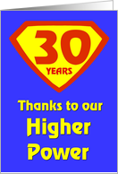 30 Years Thanks to our Higher Power card