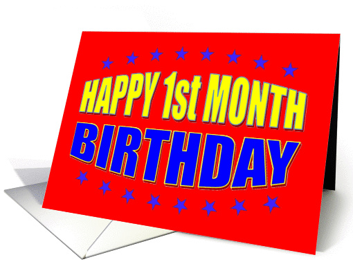 Happy 1st Month Recovery Birthday card (979075)