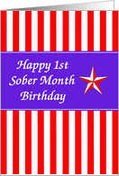 1 Month Happy Sober Birthday card