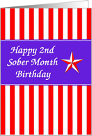 2 Months Happy Sober Birthday card