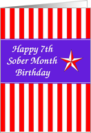 7 Months Happy Sober Birthday card