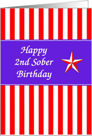 2 Years Happy Sober Birthday card