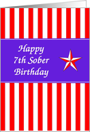7 Years Happy Sober Birthday card