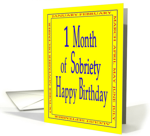 1 Month Happy Birthday Bright yellow card (980831)