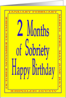 2 Months Happy Birthday Bright yellow card