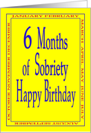 6 Months Happy Birthday Bright yellow card