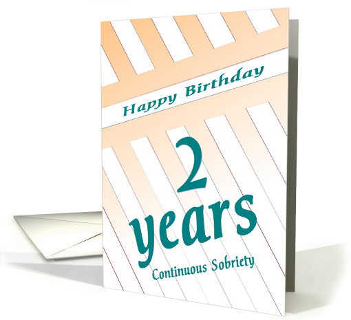 2 Years Happy Birthday Continuous Sobriety card (981097)
