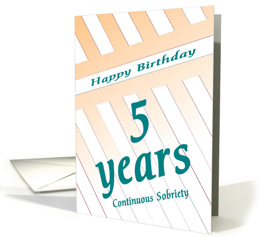 5 Years Happy Birthday Continuous Sobriety card (981115)