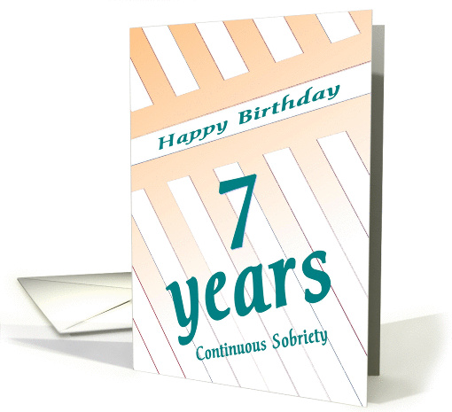 7 Years Happy Birthday Continuous Sobriety card (981129)