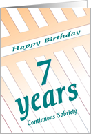 7 Years Happy Birthday Continuous Sobriety card