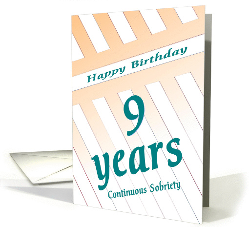 9 Years Happy Birthday Continuous Sobriety card (981143)