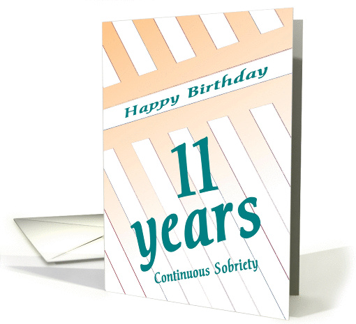 11 Years Happy Birthday Continuous Sobriety card (981147)