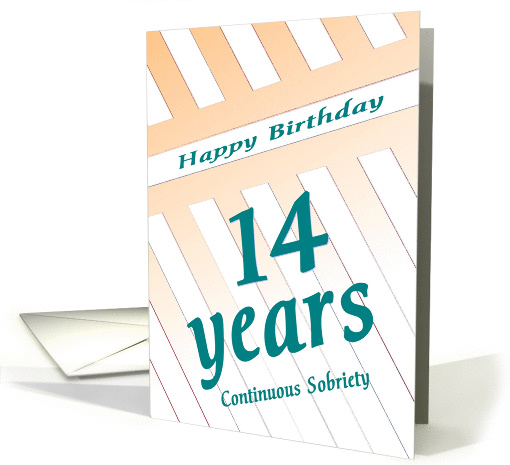 14 Years Happy Birthday Continuous Sobriety card (981157)