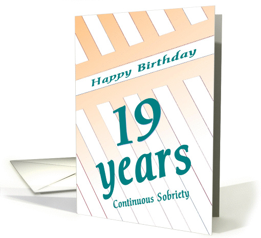 19 Years Happy Birthday Continuous Sobriety card (981173)
