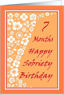 7 Month Happy Sobriety Birthday card