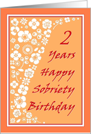 2 Years Happy Sobriety Birthday card