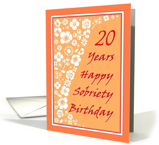 20 Years Happy Sobriety Birthday card (981833)