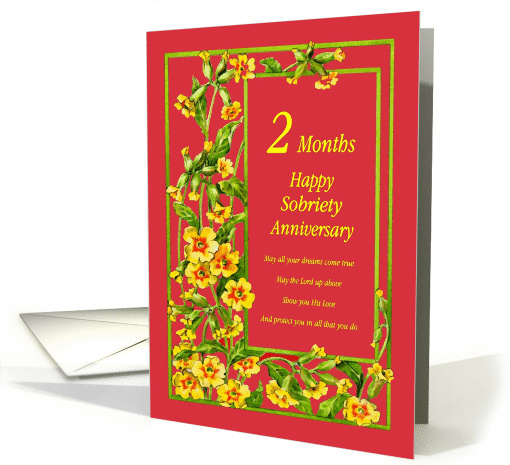 2 Months Happy Sobriety Anniversary card (985609)