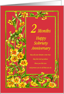 2 Months Happy Sobriety Anniversary card