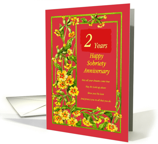 2 Years Happy Sobriety Anniversary card (985677)