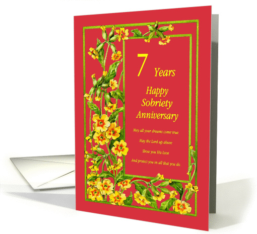 7 Years Happy Sobriety Anniversary card (985741)