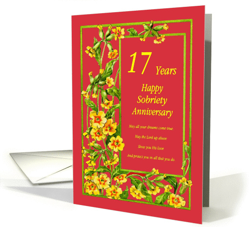 17 Years Happy Sobriety Anniversary card (985787)