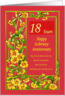 18 Years Happy Sobriety Anniversary card