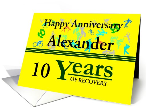 10 Years Recovery Happy Anniversary Custom Text card (989847)