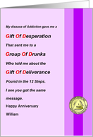 Happy Recovery Anniversary-G.O.D. card