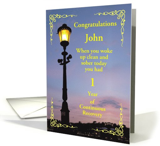 Happy Recovery Anniversary You woke up card (996787)