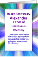 Happy Recovery Anniversary, Physical Proof card