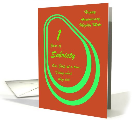 Happy Recovery Anniversary, Footprint card (999943)