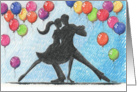 Birthday - Couple Dancing with Balloons card