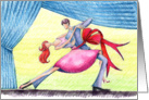 Birthday - Couple Dancing with Ribbon on Stage card