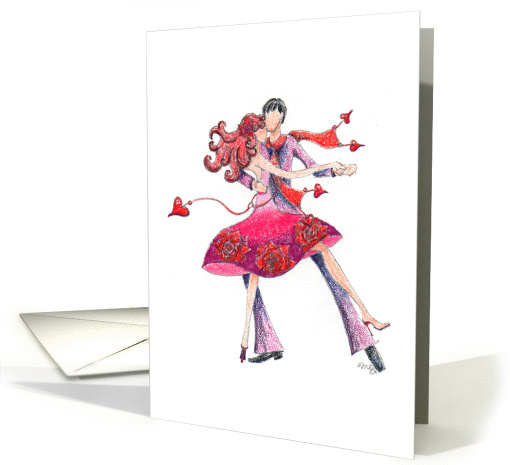 Happy Valentine's Day - couple dancing card (1194400)