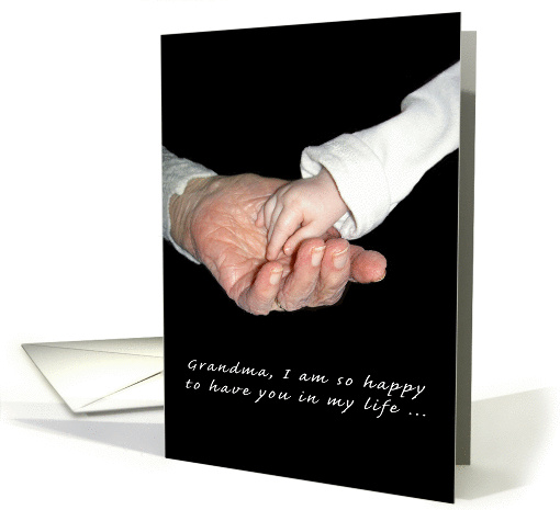 Congratulations - Grandmother - Little hand in hand card (913522)