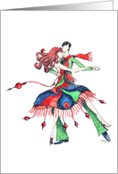 Merry Christmas - couple dancing - ornaments card