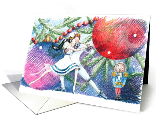 Merry Christmas - couple dancing - nutcracker card (974745)