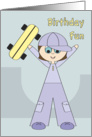 Birthday Girl Skateboarding Fun card